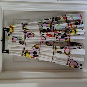 Zara floral, tiered, long skirt size M